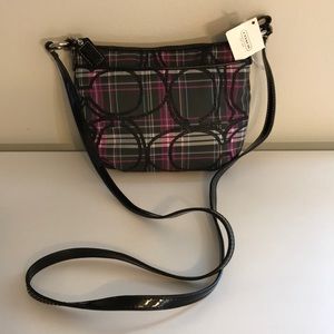 NWT Coach Stunning Plaid Fabric Crossbody Purse 🌟